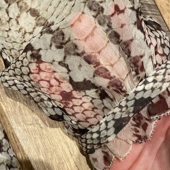 J.Crew Collection Snakeskin Print Silk Blouse - Picture 3 of 9